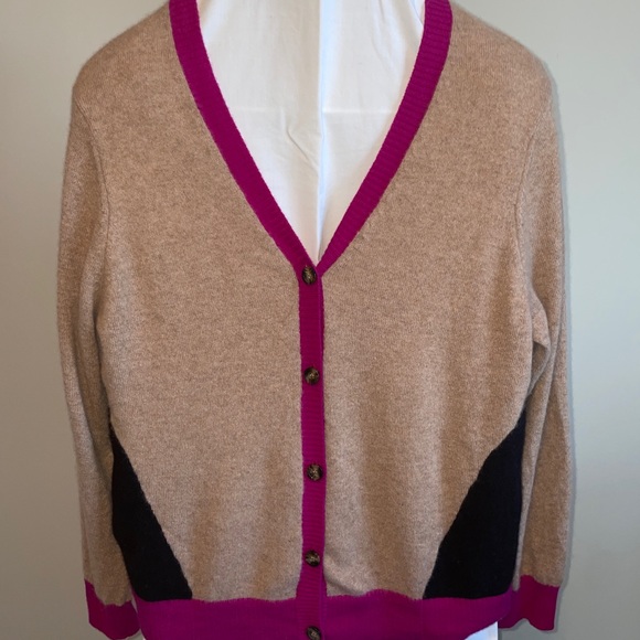 Cashmere colour block sweater, size Large. - Picture 1 of 3